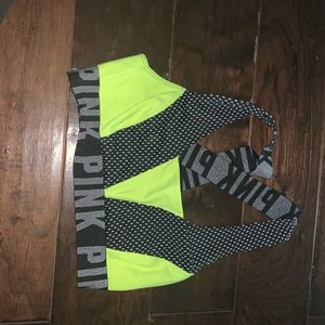 Pink sorts bra